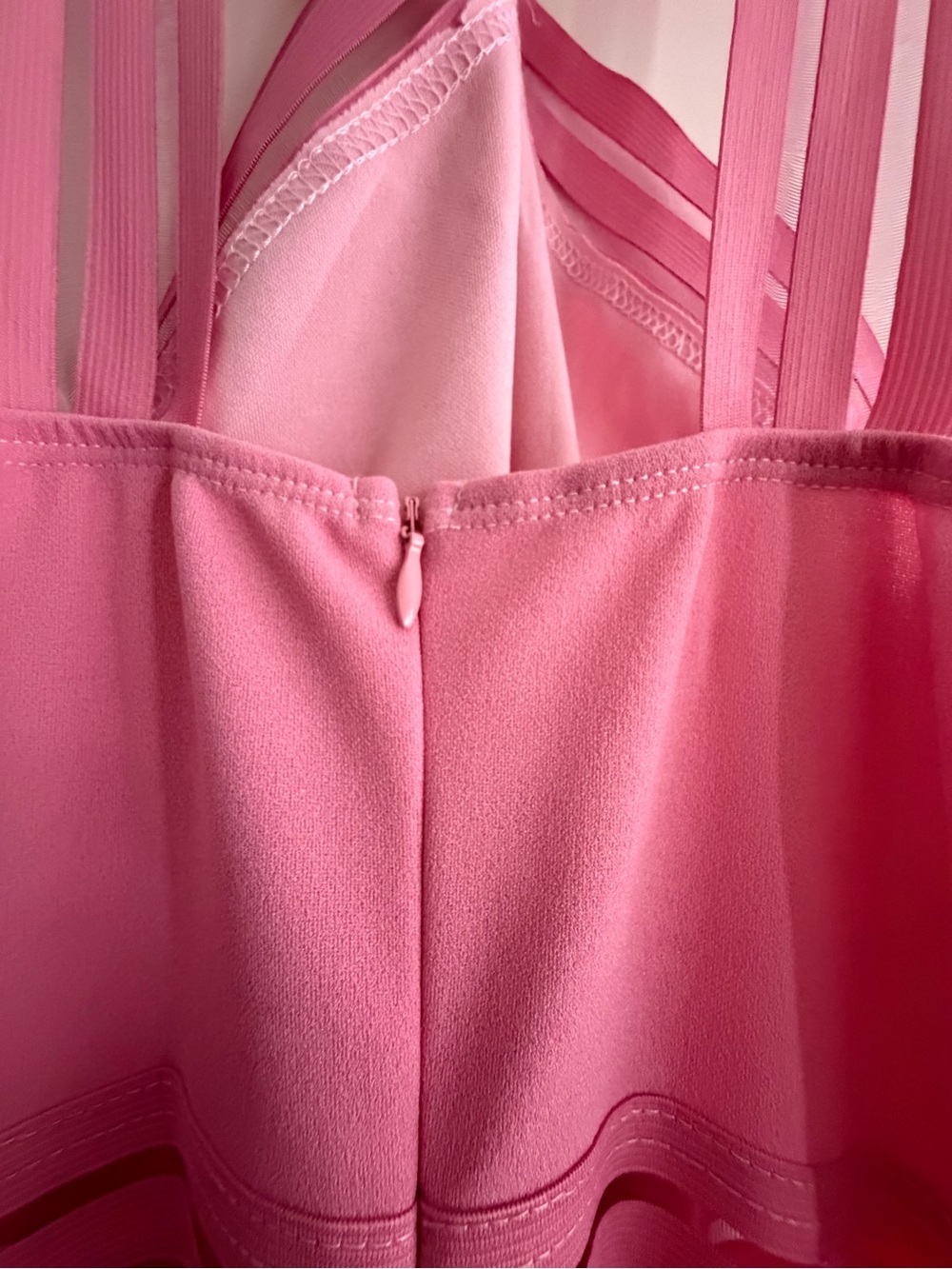 Sleeveless Pink Cross-Back Maxi Dress - Picture 5 of 7